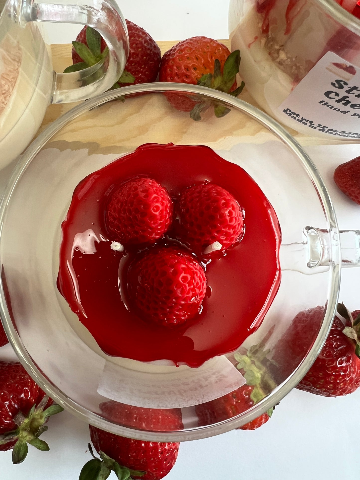 Strawberry Cheesecake Desssert Candle