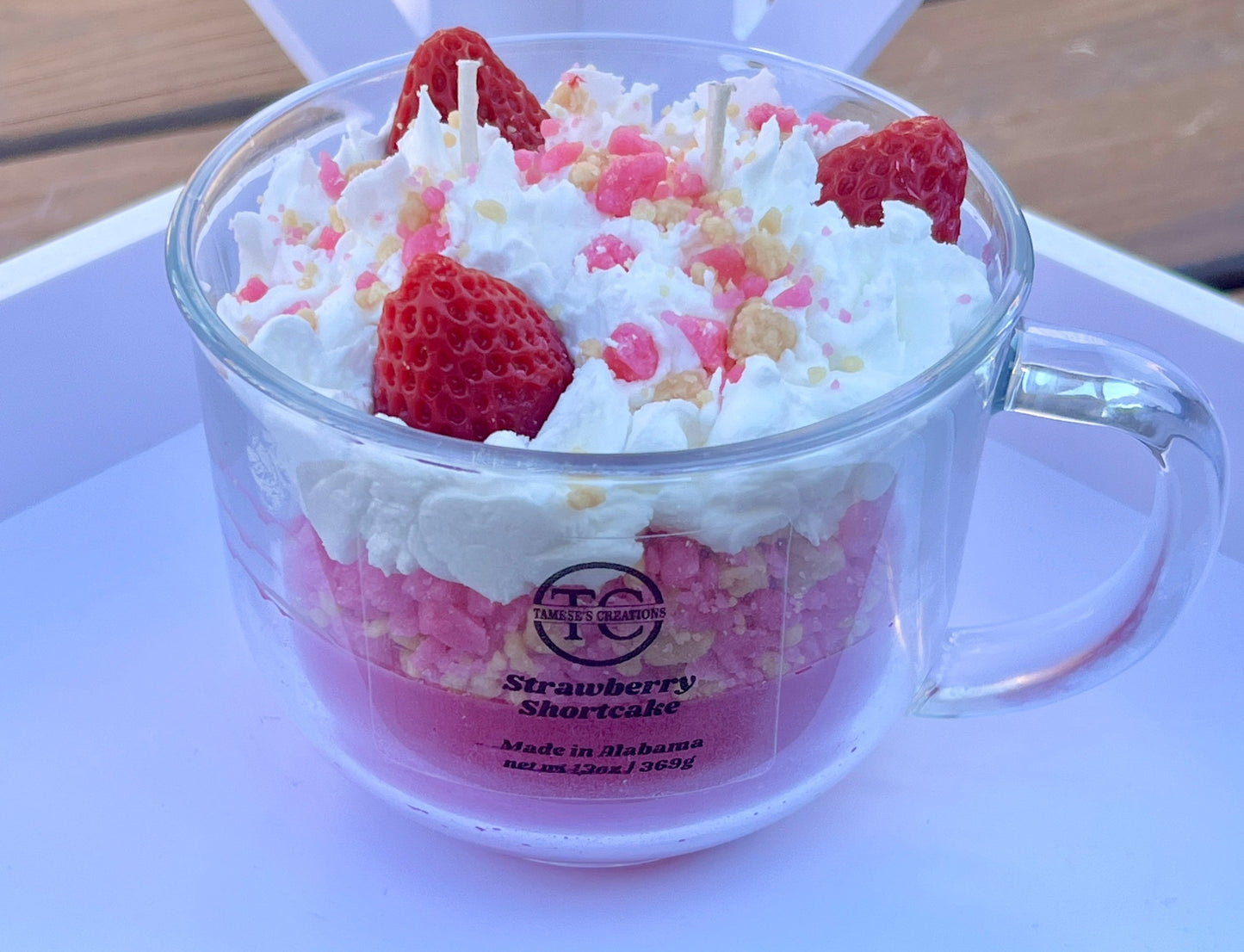 Strawberry Shortcake Dessert Candle (13oz)