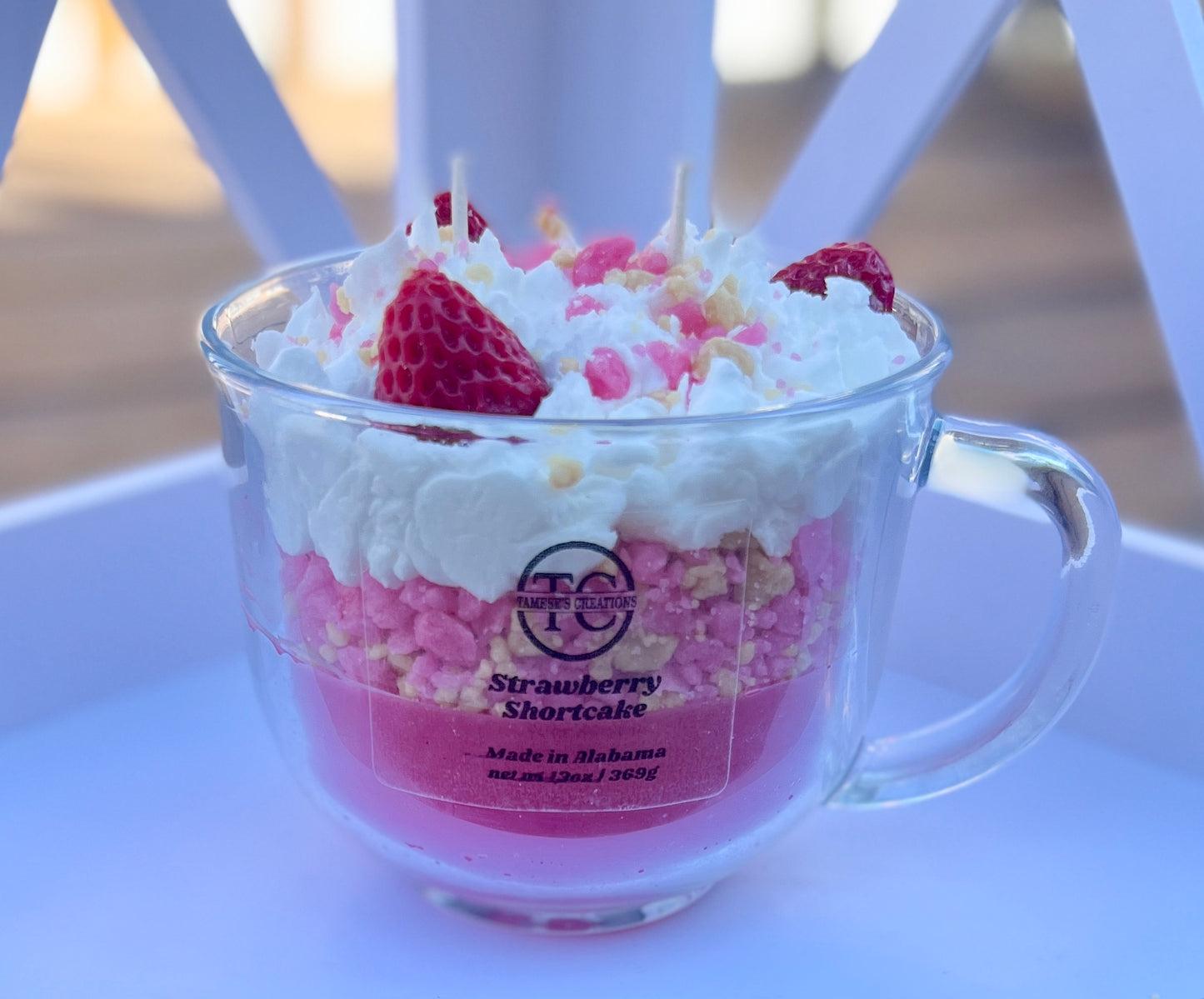 Strawberry Shortcake Dessert Candle (13oz)